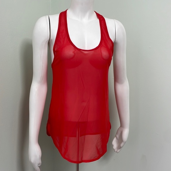Lululemon Singlet Mesh Cherry Red - Picture 1 of 7